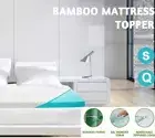 AU 3size Summer Bamboo Cover Memory Foam Mattress Topper Underlay Pad Cool Gel