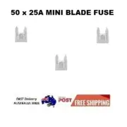 50 PCS 25A Mini Blade Fuse Car Truck SUV Vehicle Fuses - BLOWN FUSE REPLACEMENT