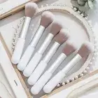 Plastic Highlight Brush White Stem Powder Brush New Powder Blusher Brush