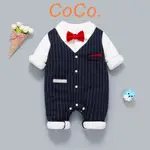 COCO.台灣現貨免運 嬰兒秋冬季超洋氣男寶寶衣服加絨加厚保暖衣拜年棉服外出服