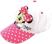 [Disney] Girls' Minnie Mouse Baseball Cap - 3D Bow Curved Brim Strap Back Hat (4-7)