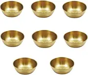 8 Pcs Gold Stainless Steel Sauce Dip Bowls，Mini Individual Saucers Bowl Round Seasoning Dishes Sushi Dipping Bowl Appetizer Plates