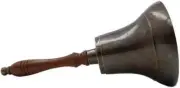Wooden Handle Call Service Bell 11" Solid Brass Hand Bell school Hand Bell