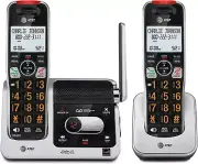 DECT 6.0 Cordless Phone System with Answering Machine & Call Blocking - Silver/B