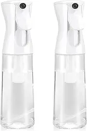 2 Pcs Continuous Mist Spray Bottle,200ml Empty Fine Mist Spray Bottle, Alcohol Cleaning Mist Bottle Hair Spray Bottle, Spray Bottle for Hair Styling, Plants, Cleaning, Skin Care (White, 2)