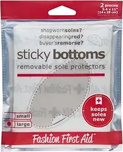 [Fashion First Aid] Sticky Bottoms: removable sole protectors, clear (4 pieces small: 4 x 5")