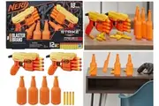 Nerf Alpha Strike Fang QS-4 Dual Targeting 18Piece Set Toy Gun Blaster Fire Fun