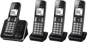 Panasonic DECT Digital Cordless Phone with Answering Machine and 4 Handset