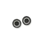 14k White Gold Dia Blk. u0026 Wht. Earrings