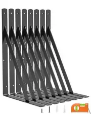 8-Pack 14 Inch Heavy Duty Shelf Bracket, Fit for 14 16 18 Inch Floating Shelves