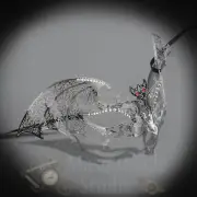 Womens Devilish Bat Laser-Cut Filigree Metal Halloween Masquerade Mask [Silver]