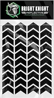 Chevron Hard Hat Reflective Stickers, 1" Black Acyclic Adhesive Vinyl Tape Made with 3M Reflector Tape, Bicycle Helmet Reflective Tape Outdoor Waterproof for High-Visibility at Night