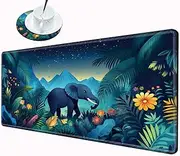 Gaming Mouse Pad Large Mousepad Elephant Desk Mat XXL Big Desk Pad Rubber Base Computer Pad with Stitched Edges Mouse Mat for Work Game Home Office