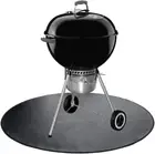 Round Ember Mat 36 Inch Fire Pit Flame Retardant BBQ Grill Protective Pad Black