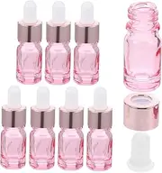 PAMINGONO 8Pcs Portable Glass Dropper Bottles for Essential Oils Perfume Cosmetics Travel Small Empty Bottles with Leakproof Design for Home the Go Use