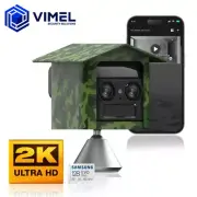 Wireless Spy Camera ULTRA HD 2K Dual LIVE Video 6X Zoom Outdoor Case 128GB