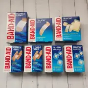 Bundle Pack of 7 Boxes BAND-AID Bandages Assorted Sizes As Pictured