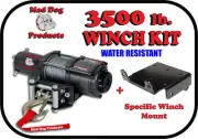 3500lb Mad Dog Winch Mount Combo 2016-2020 Polaris Turbo RZR XP / XP4