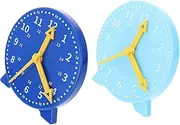 Sosoport 2Pcs School Clock Model for Educational Teaching Tool for Recognition Random Colors for Early Learning and Development Activities