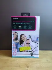 New Photive 3.5” Selfie Ring Light With 26” Gooseneck Stand Universal Fit