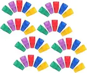 100pcs /6/7 Cable Connectors Cap Covers Ethernet Cable End Guards Wire Management Sleeve Protective Boot for Network