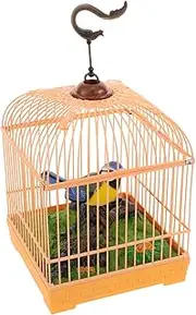 HANABASS Electric Chirping Bird with Realistic Sounds Motion Activated Interactive Singing Bird Decoration for Portable Birdcage Entertainment and Home Decor Addition