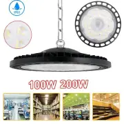 100W 200W UFO LED High Bay Light Warehouse Industrial Shed Workshop Factory Lamp