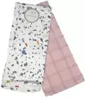 Pair - Terrazzo + Pink Kitchen Towels 100% Cotton