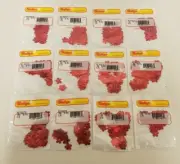 600 pcs Vintage Sulyn 1/2" Rosette Flower Sequins Metallic Red Sewing Crafts