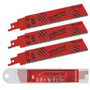 Vearter 3Pcs 150MM 6" Recip Reciprocating 8TPI Saw Blades Set for Metal Cutting
