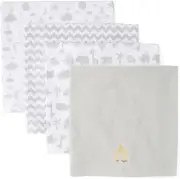 Spasilk Baby 4 Pack 100% Cotton Flannel Receiving Blanket