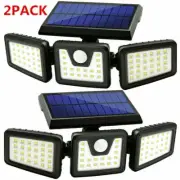 1/2PACK Solar Lights Motion Sensor, Security 70 LED Adjustable head Waterproof
