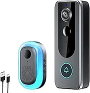 GuardianBell Pro, Smart WiFi Doorbell & Security Cam in One, with Live View, Two-Way Audio, Auto Snapshots, Local Recordings, for Home Environment (B)