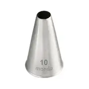 Mondo Stainless Steel #10 Round Piping Tip Icing Cake Decorating Nozzle Silver