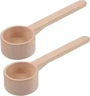 BIUDECO Safe Wooden Spoons Long Handle Salt Scoops Tea Scoops Tiny Spoon for Powder