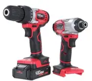 Hyper Tough Cordless Drill -2pc -20V Impact Driver - Tool Combo Kit - Fast Ship