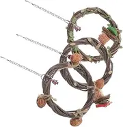 JUMPLAWN Parrot Swing Toy Perch Stand Bird Swing for Small Parrots 3 Pack for Cockatiel