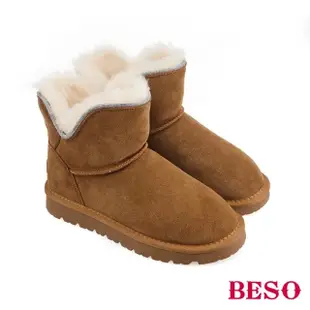 【A.S.O 阿瘦集團】BESO行動潮流絨面牛皮保暖羊毛雪靴(多款任選)