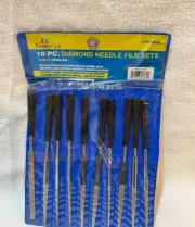 Diamond Needle File Set & Pouch 10 Pc Round, Tapered, square Diamond life