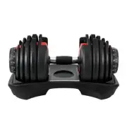 Weight Adjustable Dumbbell With Holder Home Gym Fitness Exercise Equipment 24KG