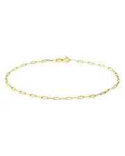 Aqua Sterling Paper Clip Bracelet - Exclusive