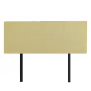 Linen Fabric Queen Bed Deluxe Headboard Bedhead - Sulfur Yellow