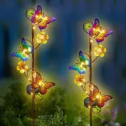 Solar Pathway Lights 2Pcs Butterfly Solar Garden Lights Outdoor Garden Decor