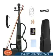 4 String 4/4 Electric Violin Professional Silent Practice Violin Elegant Black