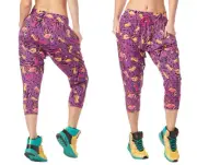New Z1B00941 I Want My Zumba Cropped Harem Pants Capri Sizes XS,S,M (B173)