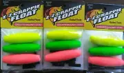 3-PACK Leland Lures E-Z Crappie MAGNET CIGAR SLOTTED Float Fishing stopper 2.5"