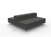 Rapidline Flexi Lounge Triple Seat Back to Back Visitors Chair Seating Charcoal