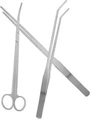 Happyyami 1 Set Aquarium Plant Trimming Tool Kit for Freshwater Saltwater Aquariums Includes Scissors Tweezers for Easy Maintenance Cleaning of Aquatic Plants