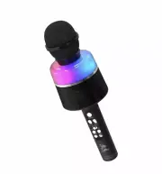TZUMI Glam Motion Star Glow Bluetooth LED Karaoke Microphone & Speaker Black