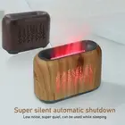 (Light Wood Grain)Ultrasonic Essential Oil Humidifier USB Simulated Flame AU HB0